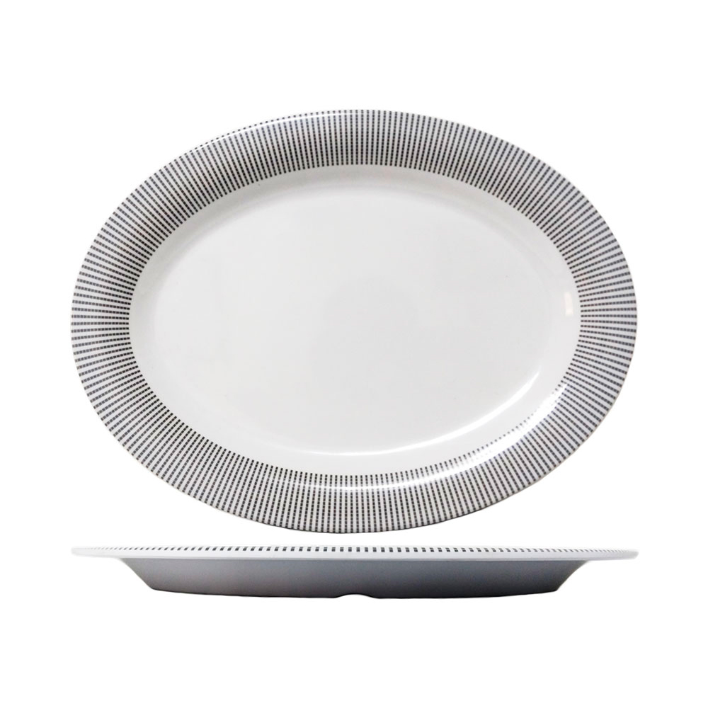 PLATO OVAL 12in PREMIUM DECORADO 908-D