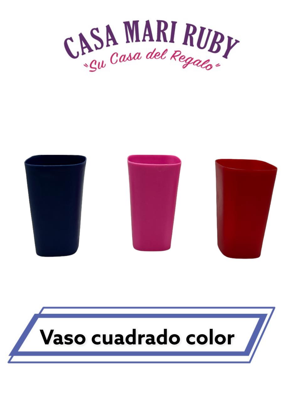 VASO CUADRADO COLOR