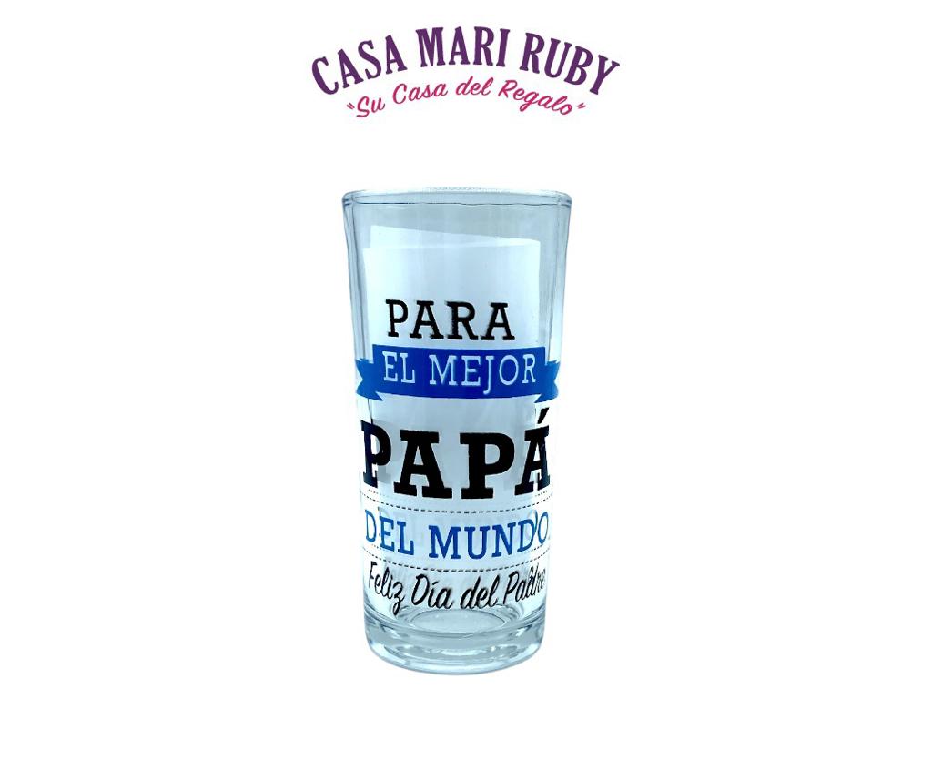 VASO CUBERO DECORADO EL MEJOR PAPÁ