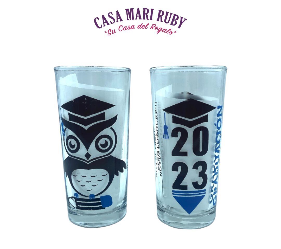 VASO CUBERO GRADUACION AZUL