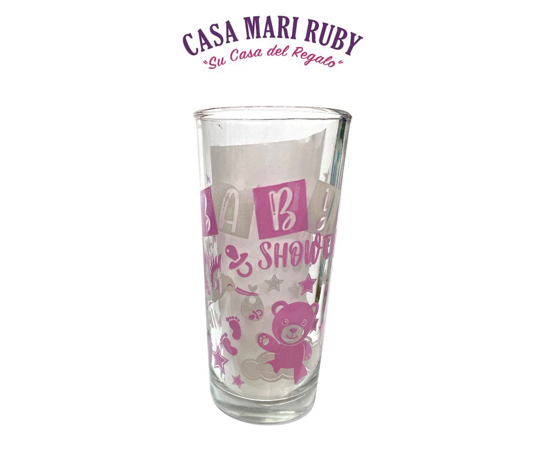 VASO CUBERO BABY SHOWER ROSA G009