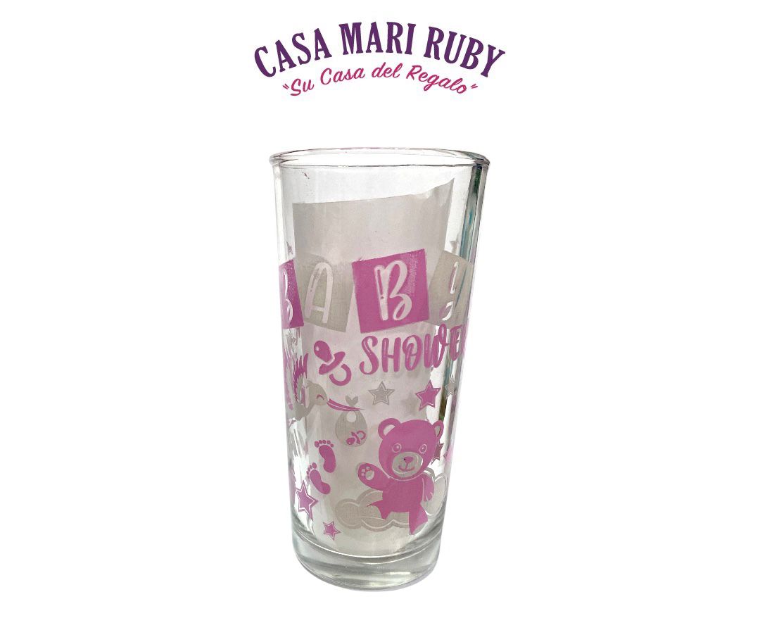 VASO CUBERO BABY SHOWER ROSA G009