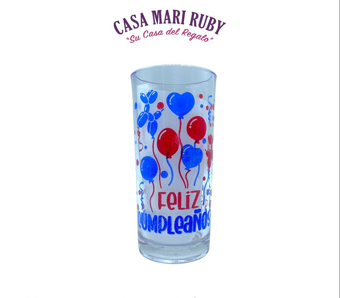 VASO CUBERO FIESTA ROJO/AZUL G014