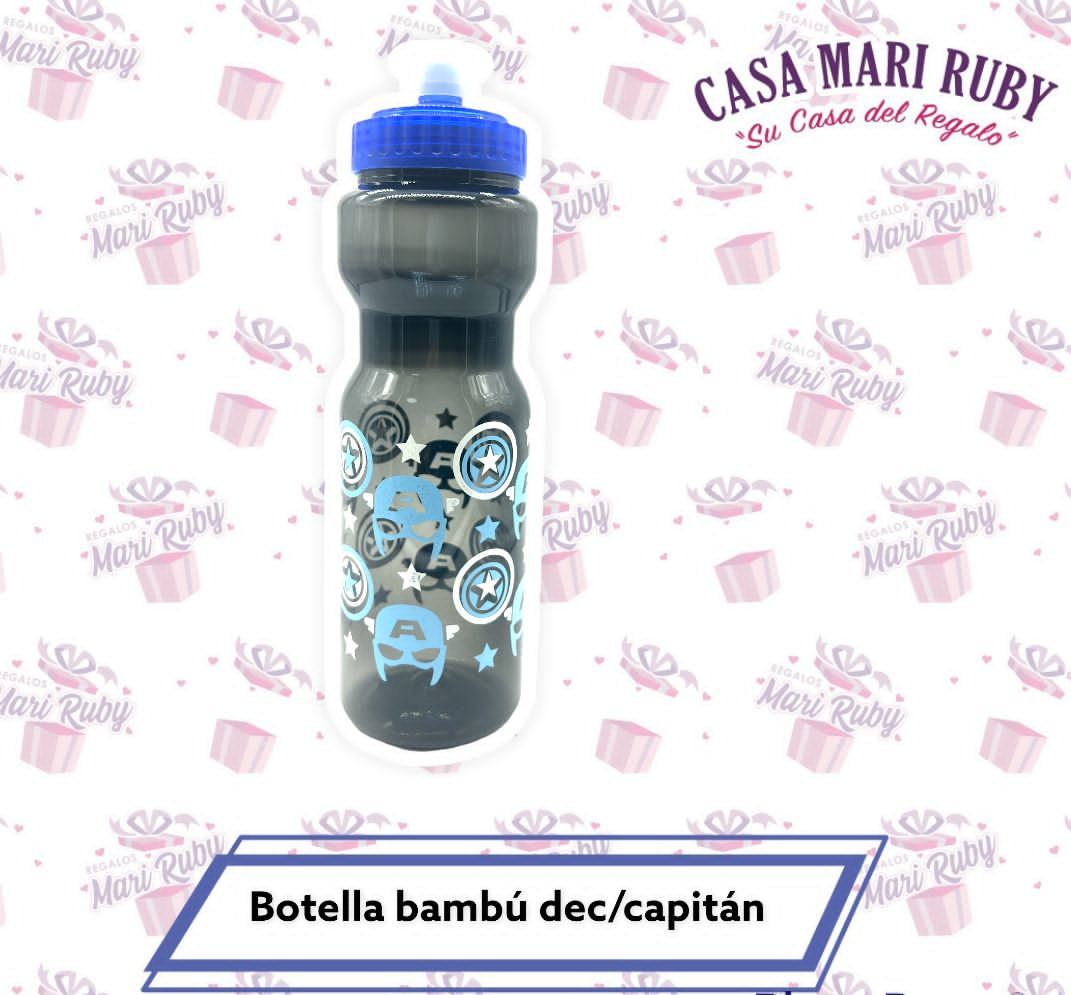 BOTELLA BAMBU DECORADA CAPITAN