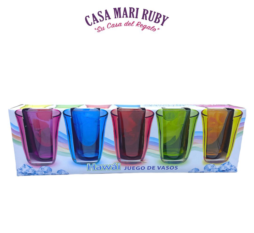 JUEGO DE VASO HAWAI