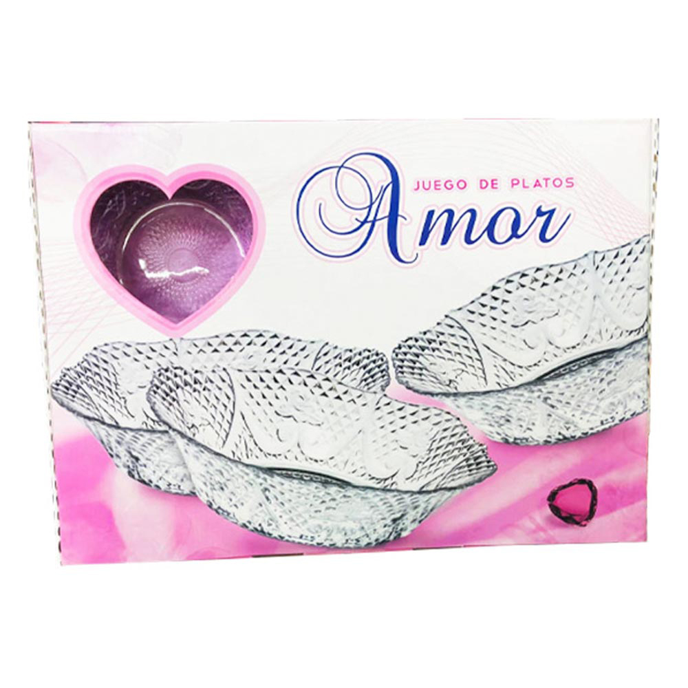 JGO AMOR 6 PLATOS CRISTALINO